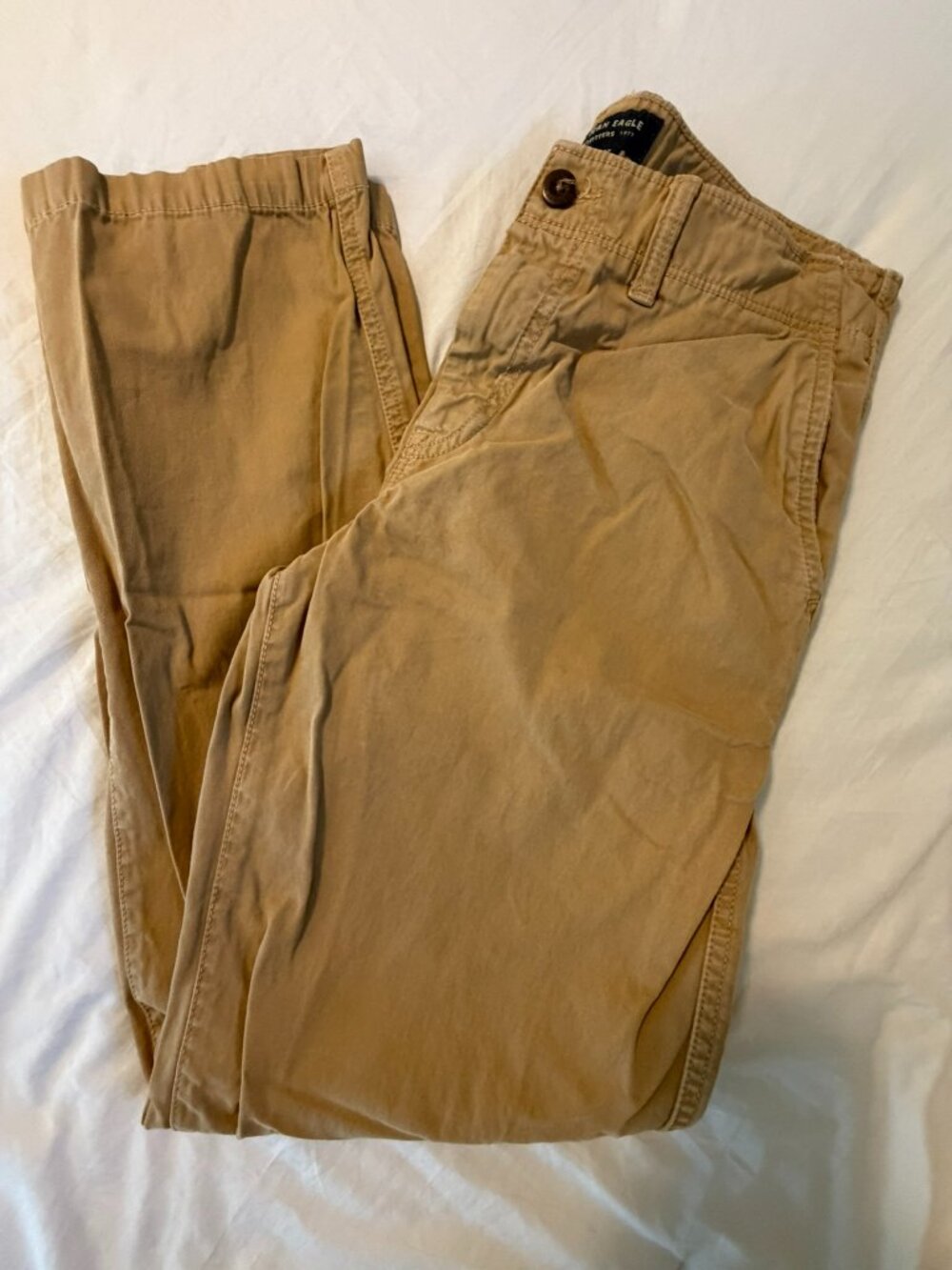 American Eagle Men’s Chino Pants 30x32 Tan Khaki 100% Cotton Straight